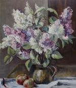 GALICE Odette (20ème). "Bouquet de fleurs", huile sur toile signée...
