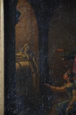 ECOLE FRANCAISE vers 1820. Scène orientaliste. Huile sur toile. 28...