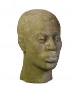SCARPA, Riccardo (Venise 1905 - Paris, 1999) 
Buste d'homme africain
Marbre,...