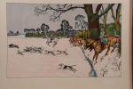 Harry ELIOTT (1882-1959). "Vènerie par temps de neige", gravure en...