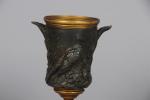 MOIGNIEZ Jules (1835-1894). "Petit vase", bronze à deux patines de...