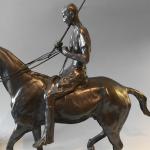 RUMSEY Charles (1879-1922). "Le joueur de polo", bronze à patine...