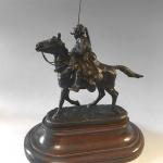 ILLIERS Gaston (d') (1876-1932). "L'estafette à cheval", 1919, rare bronze...