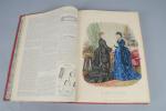 VOLUMES (cinq) "La mode illustrée : 1873", relié en demi...