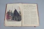 VOLUMES (cinq) "La mode illustrée : 1873", relié en demi...