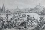 PHILIPPOTAUX (d'après) "Passage de la Loire par l'armée Vendéenne". Lithographie...