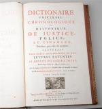 CHASLES, François-Jacques. 
Dictionnaire universel, chronologique et historique de Justice, Police,...