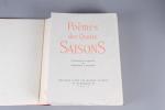 (COLLECTIF)
Poèmes des quatre saisons. Lithographies originales de Bernard Gantner. 
Paris:...
