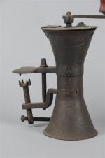 MOULINS à café (deux) en fer, 18ème siècle. H. sans...