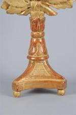 OSTENSOIR en bois sculpté et doré (incomplet). H. 39 cm
