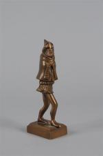CURIOSA - Marcheur phalus. Bronze. H. 15 cm