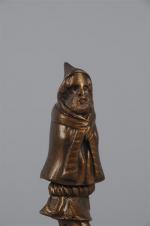 CURIOSA - Marcheur phalus. Bronze. H. 15 cm