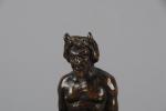 CURIOSA - Satyre. Bronze à patine brune, 19ème siècle. H....