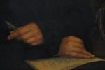 BASSOREILLE, Emma (de). "Portrait d'homme", huile sur toile, signée et...