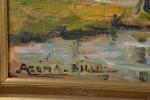 AZEMA BILLA, Marcel (1904-1999). "Inondations dans les marais de Brin,...