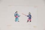 CHINE, Canton - 19ème siècle
Album comprenant 33 petites gouaches sur...