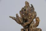 TIBET
Statuette en bronze à sujet de Samvara. H. 23 cm...