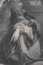 EDELINCK d'après RIGAUD, 1691. 
Portrait de "Mr Charles d'Hozier"
Gravure en...