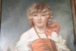 ECOLE FRANCAISE du 19ème siècle. Portrait d'enfant. Huile sur toile....