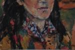 OBLIN, Jacqueline (1933-1999). Portrait de femme. Huile sur toile signée...