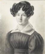 ECOLE FRANCAISE début du 19ème siècle. "Portrait de femme", dessin,...