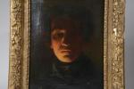 ECOLE FRANCAISE du 19ème siècle. Portrait d'homme. Huile sur toile....
