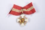ITALIE Ordre de la Couronne. Croix de Commandeur. Or, émail...