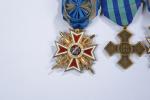 ROUMANIE Ordre de la Couronne. Lot de 2 croix d'Officier....
