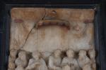 MALINE, 17ème siècle. "La Cène", albâtre en bas relief, traces...
