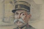 CHANTEAU, Gabriel Marie (1874-1955). Portrait du commandant Hugard devant le...