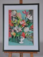 HILAIRE, Camille (1916-2004). Bouquet de fleurs. Lithographie EA n°10/10. Encadrée...