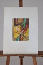 TOLMER, Roger (1908-1988). Composition. Aquarelle sur papier signée et datée...