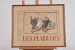 ECOLE FRANCAISE du 20ème siècle (Guillaume Gillet ?). "Les plaideurs"....