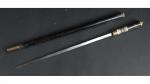 CANNE (petit) épée en corne et bois noirci. Afrique du...