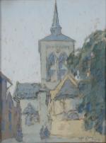 TRANCHANT, Charles  (1884-1955). Vue de l'église St Pierre à...