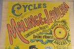 AFFICHE, "Cycles Malinge & Laulan, Angers", imprimerie G. Paré Angers-Paris,...