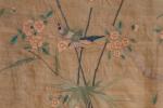CHINE vers 1900 - BRODERIE sur soie à décor d'un...