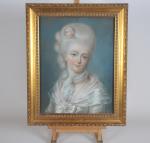 ECOLE FRANCAISE du 19ème siècle. "Portrait de la reine Marie-Antoinette...