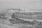 MAUROU, Paul (1848-1931). Vue d'Avignon depuis Villeneuve-lès-Avignon. Lithographie originale d'après...