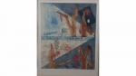 MATTA Roberto (1911 - 2002) "Abstraction" lithographie couleur signée et...