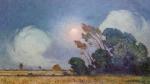 PUIGAUDEAU Ferdinand Loyen (du) (1864-1930). "Coup de vent au soleil...