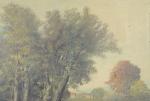 MOROT (19ème siècle). Paysages de campagne. Paire d'huiles sur toile...