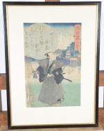 JAPON vers 1900 - Trois estampes. H : 32 x...
