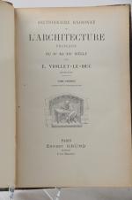 (ARCHITECTURE) VIOLLET-LE-DUC, E. 
Dictionnaire raisonné de l'architecture française du XIè...