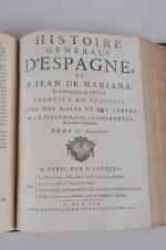 MARIANA, Jean de. 
Histoire générale d'Espagne. 
Paris: Le Mercier, Lottin,...