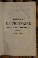 LOT (1 caisse) NOUVEAU DICTIONNAIRE d'HISTOIRE NATURELLE APPLIQUEE aux arts...