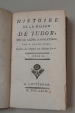 HUME, David, Histoire de la maison de Tudor, Amsterdam, 1763,...