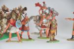 ELASTOLIN /Armée romaine. Un char, trois cavaliers et cinq à...