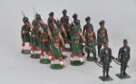 PLOMB (moderne) anglais. Armée indienne, quatre sujets, huit cavaliers
