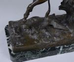FAVRE Maurice (1875-1915). "Réception dans la mare aux canards", bronze...